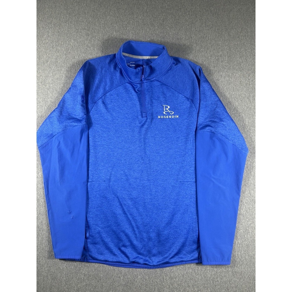 Under Armour ColdGearLoose Fit 1/4 Zip PulloverBlue Rosendin‎ Logo LG